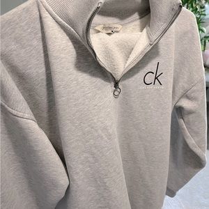 90s Calvin Klein Grey Zip Up Sweatshirt